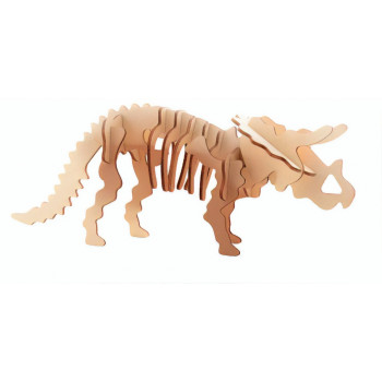 Houten 3-D Dinosaurus Puzzel - Triceratops
