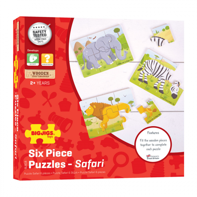 Puzzel Safari 3x6st